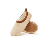 Warm linen beige with chestnut trim