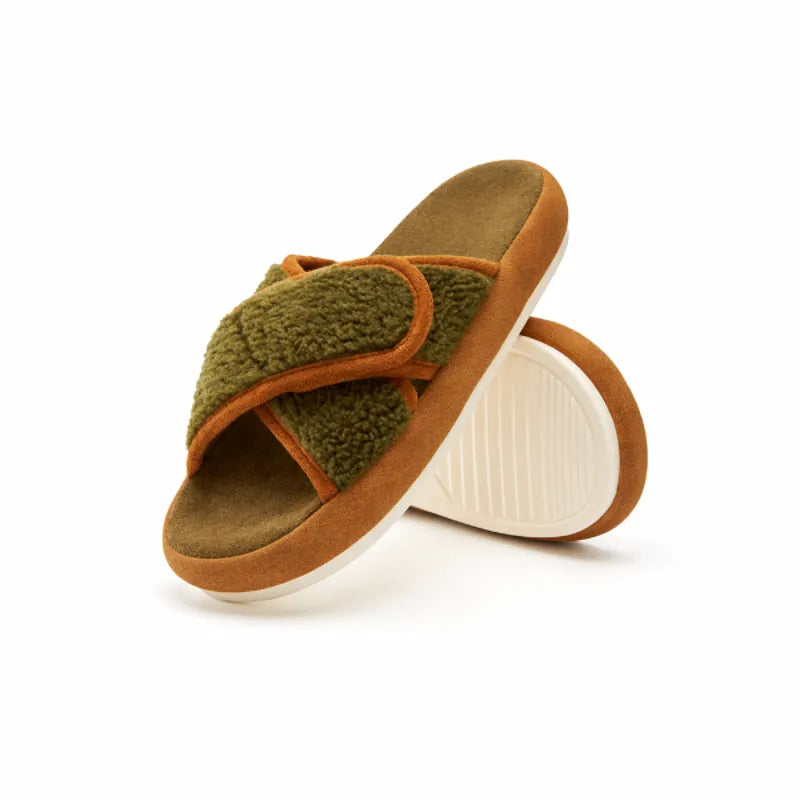 Olive Green and Caramel Brown
