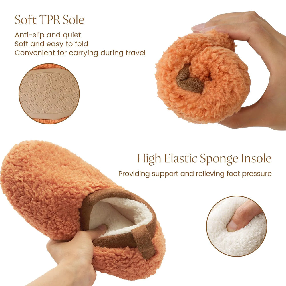 Warm apricot orange with chestnut trim