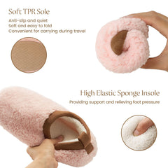 blush pink with chestnut trim