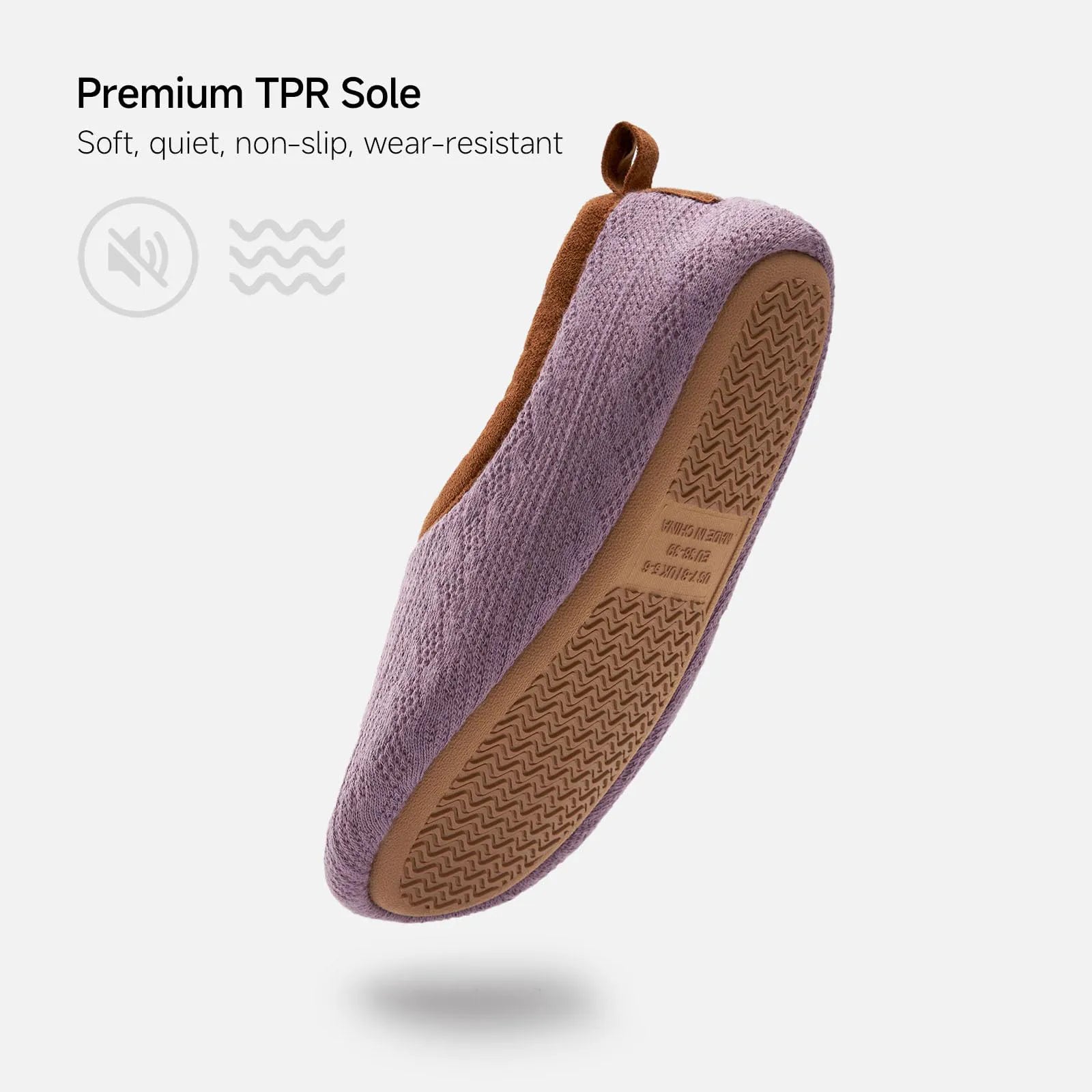 Soft wisteria purple with chestnut trim