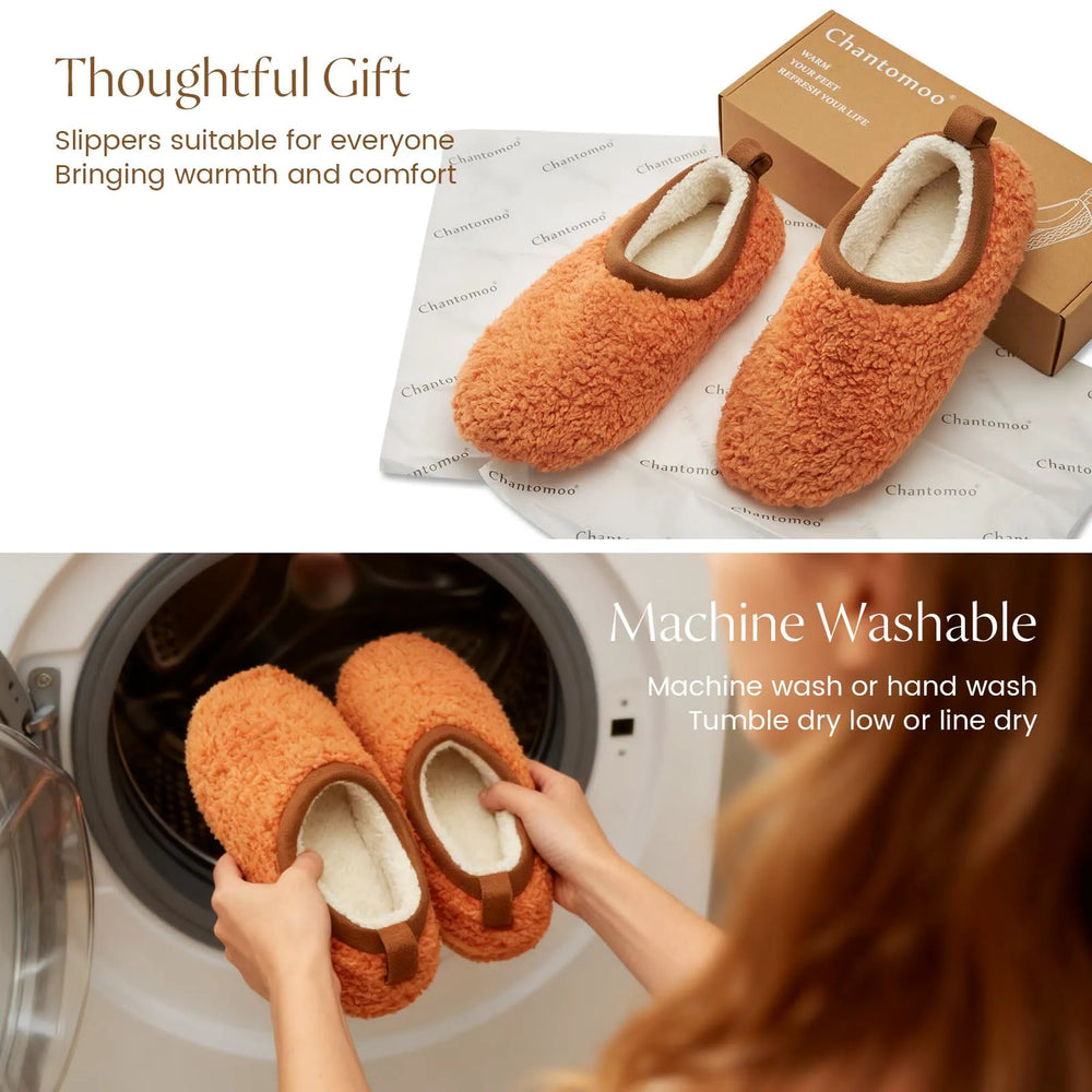 Warm apricot orange with chestnut trim