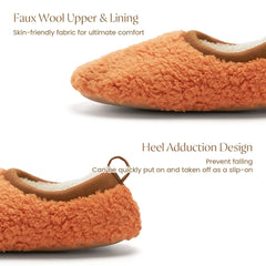Warm apricot orange with chestnut trim